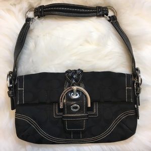 AUTHENTIC COACH Signature C Jacquard Black purse